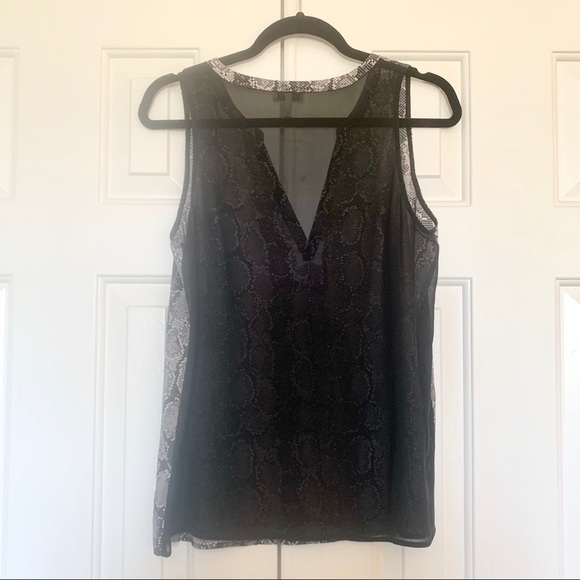 Joie Aruna reptile silk sheer tank small black - Picture 7 of 7